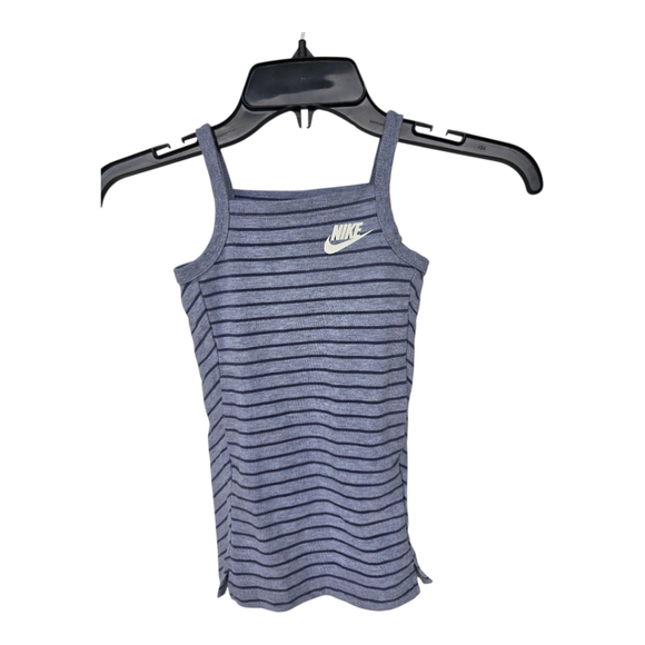 Nike Other - Nike Girls Tank Dress Size 3T Blue White Striped Slits Summer Comfort